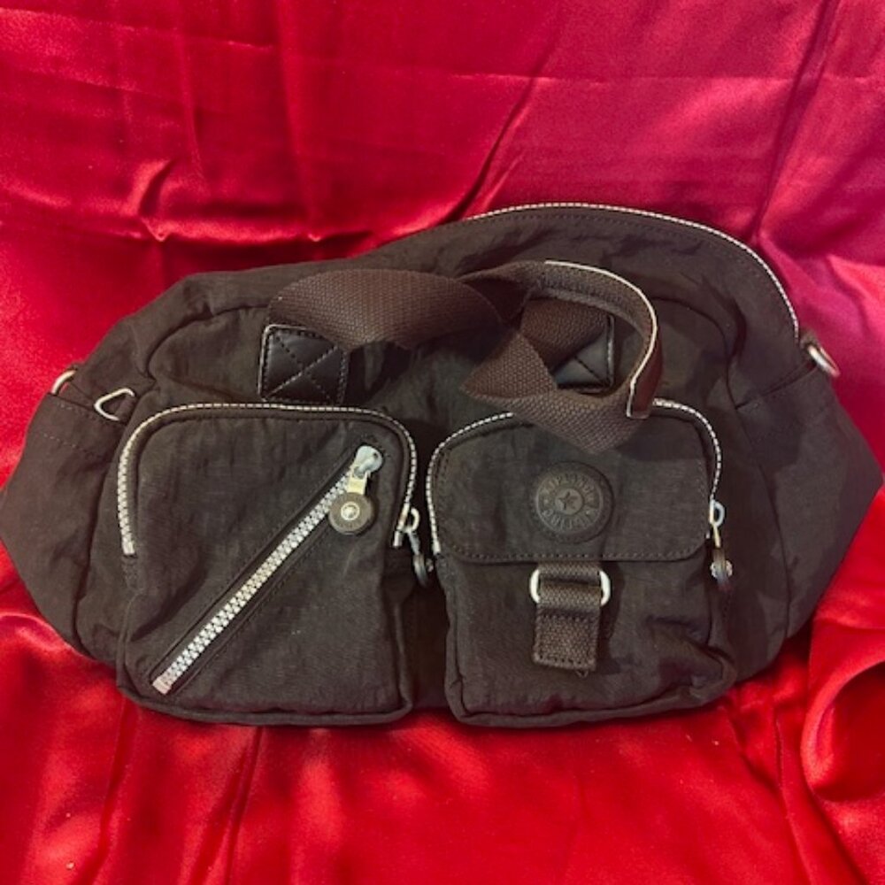 Kipling Defea shoulder bag. Dual handles or crossbody multi compartment satchel.